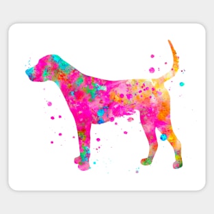 English Foxhound Watercolor Painting Sticker